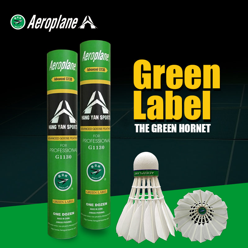 Green Label Aeroplane Premium Badminton Shuttlecock G1130