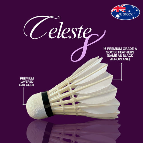 NOVA Celeste 8 - 12 Premium Goose Feather Shuttlecocks (NC-8)