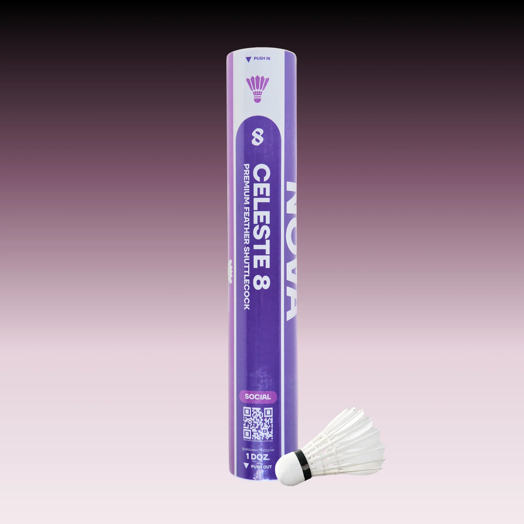 NOVA Celeste 8 - 12 Premium Goose Feather Shuttlecocks (NC-8)